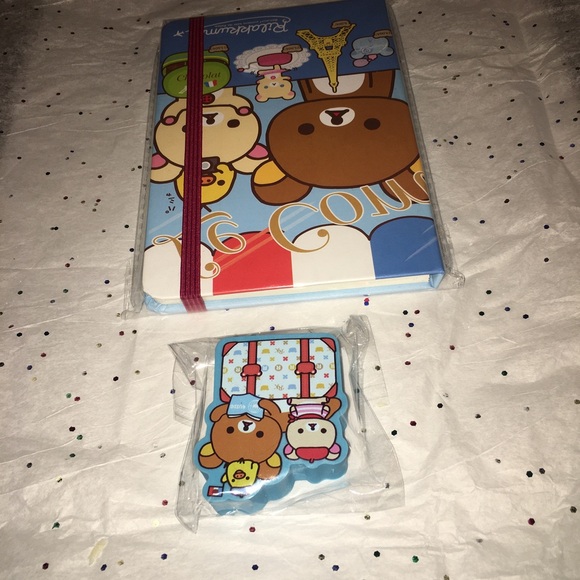 Rilakkuma Mini Notebook & Eraser, Blue Multicolor - Picture 4 of 6